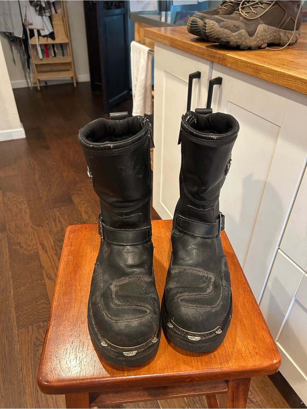 Sorel Black Kids Mid-Calf Zip and Strap Boots